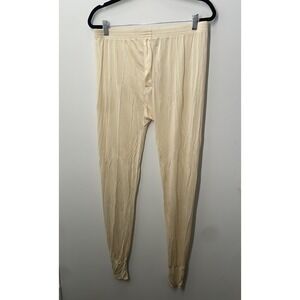 Winter Gold Silks 100% Silk Pants Long Johns Beige Mens Size Large Base Layer